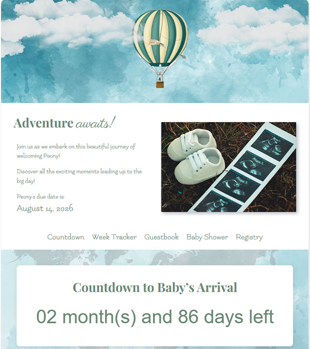 Screenshot of Adventure Awaits website